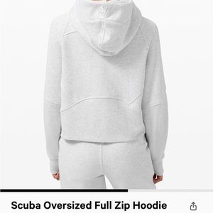 Lululemon oversized scuba ultra light grey